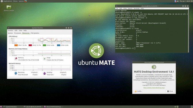 ubuntu mate raspberry pi2 screenshot